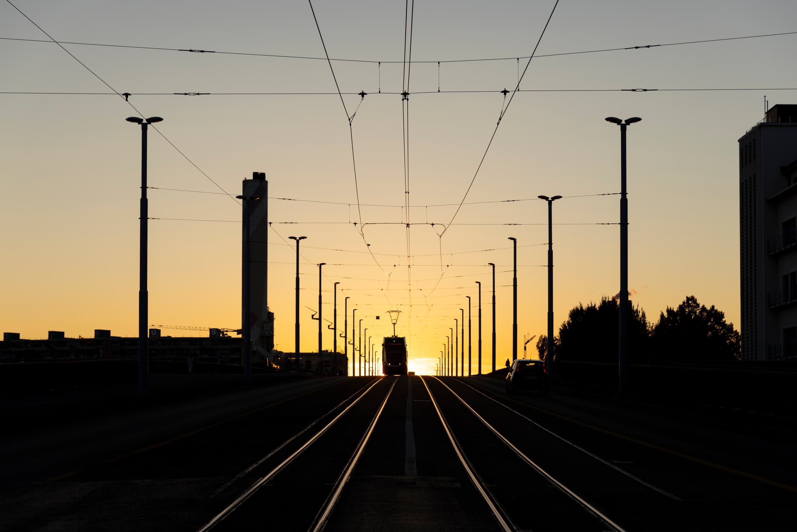 Bild von der Dreirosenbrücke