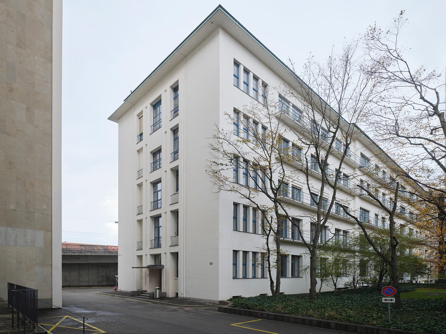 Ansicht vom Gebäude WKL-121 im Neuen Klybeck in Basel